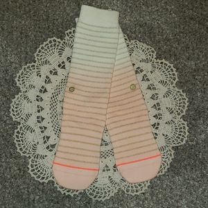 3/$30🌷Stance Gold Sparkle Pink Ombre Socks